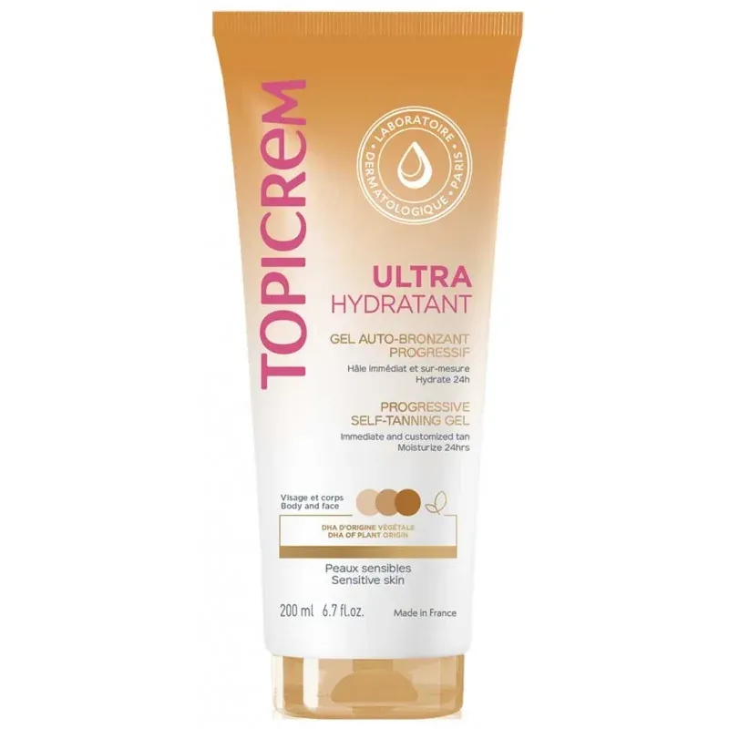 Topicrem Ultra Hydratant Gel Auto-bronzant Progressif 200ml - Univers Pharmacie