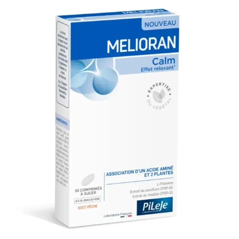 PiLeJe Melioran Calm 30 comprimés à sucer - Univers Pharmacie