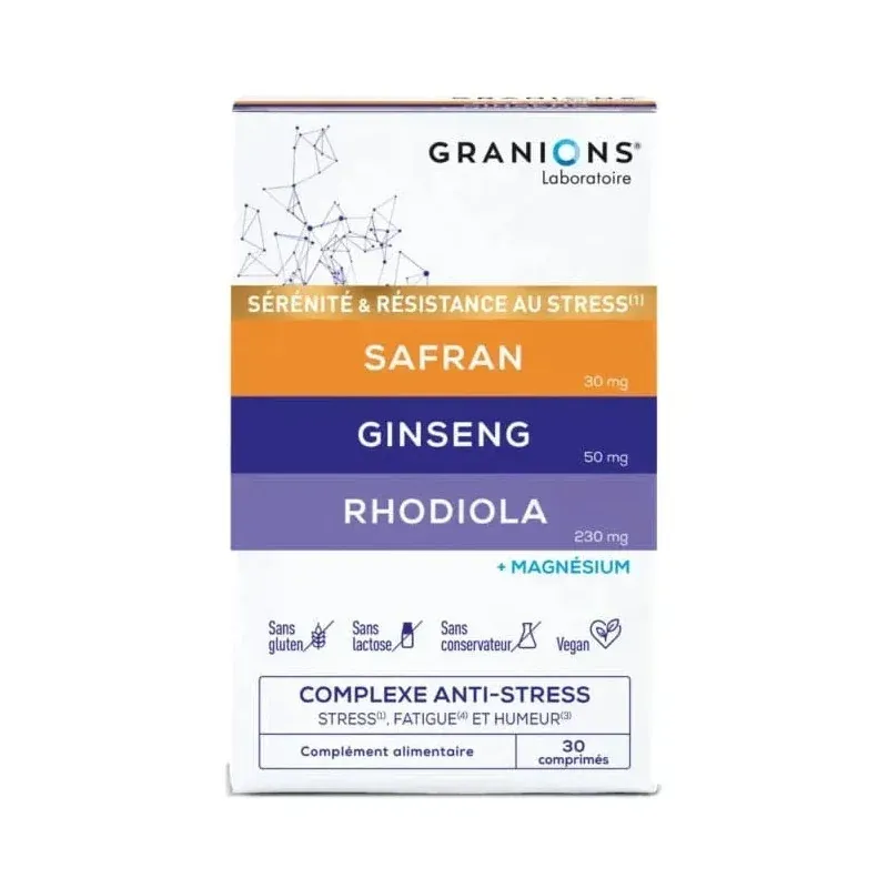 Granions Sérénité & Résistance au Stress 30 comprimés - Univers Pharmacie