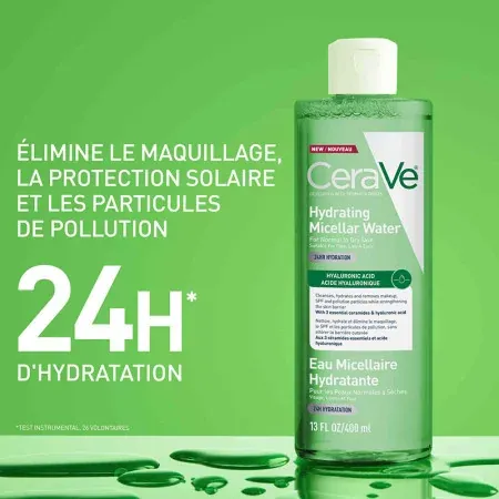 CeraVe Eau Micellaire Hydratante 400ml - 24h d'hydratation