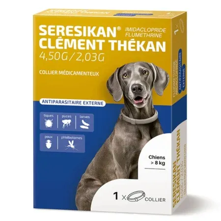 Clément Thékan Seresikan  4,50g/2,03g Collier Chien +8kg - Univers Pharmacie