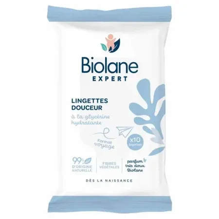 Biolane Lingettes Douceur X10 - Univers Pharmacie