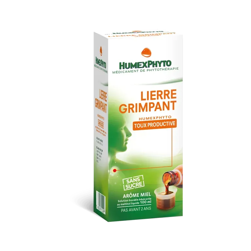 HumexPhyto Lierre Grimpant Sans Sucre Arôme Miel 100ml - Univers Pharmacie