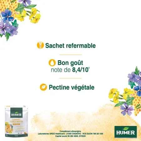 Humer Gommes Gorge Sensible Citron X30