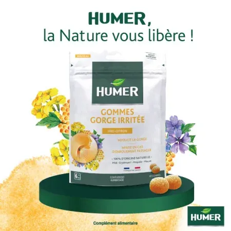 Humer Gommes Gorge Sensible Citron X30 - Univers Pharmacie