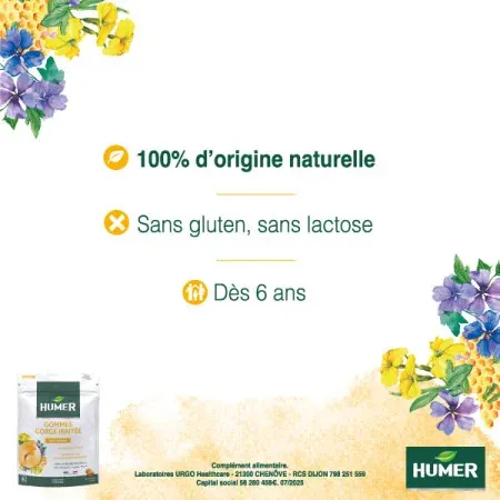 Humer Gommes Gorge Sensible Citron X30 - Univers Pharmacie