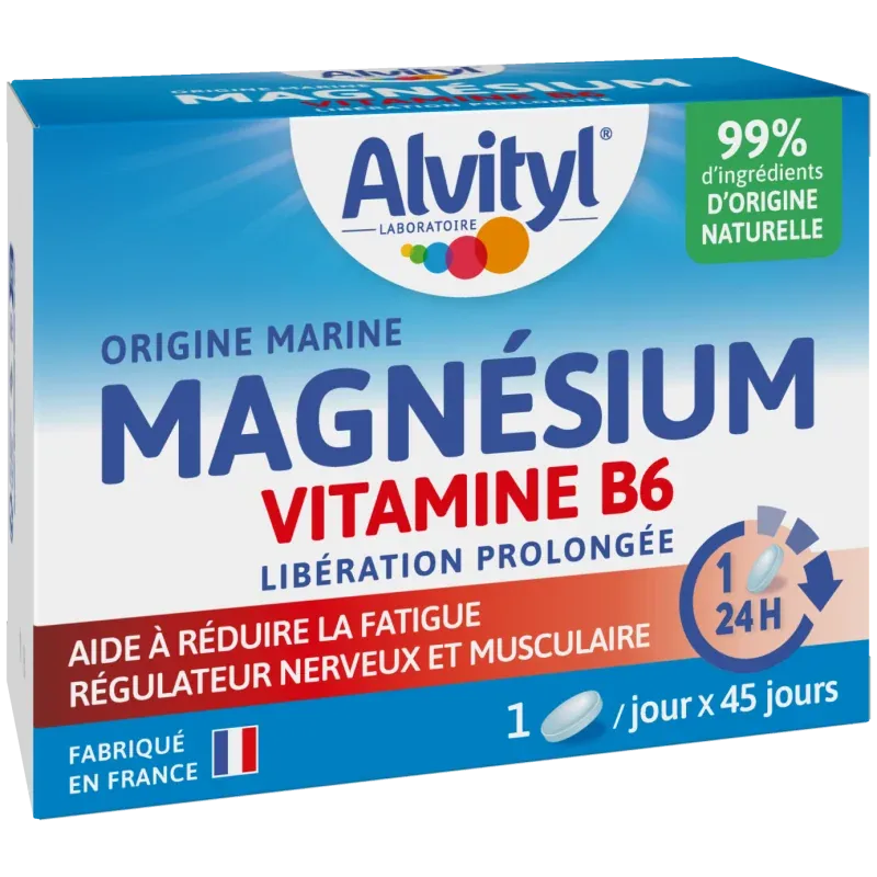 Alvityl Magnésium Vitamine B6 45 comprimés - Univers Pharmacie