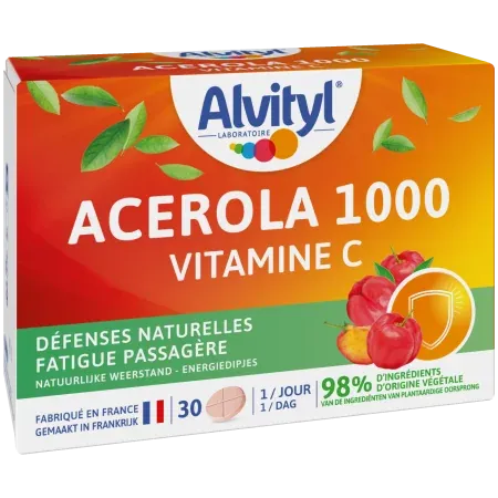Alvityl Acerola 1000 Vitamine C 30 comprimés - Univers Pharmacie