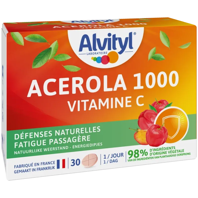 Alvityl Acerola 1000 Vitamine C 30 comprimés - Univers Pharmacie