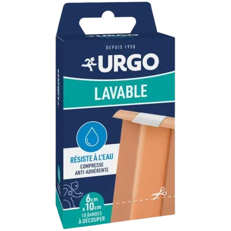 Urgo Lavable Pansement Adhésif 10X6cm 10 pièces - Univers Pharmacie