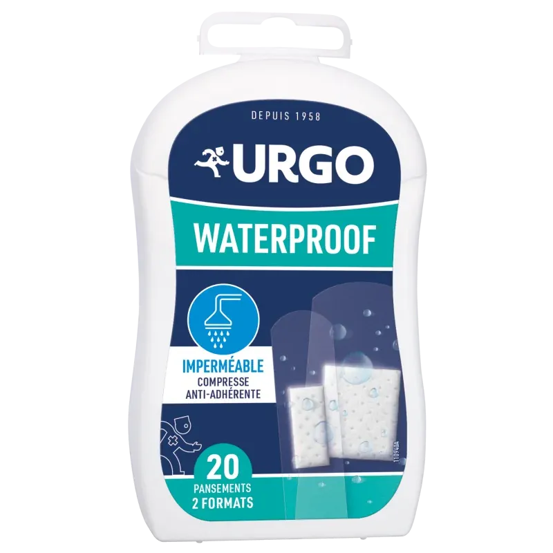 Urgo Waterproof 2 Formats 20 pansements - Univers Pharmacie
