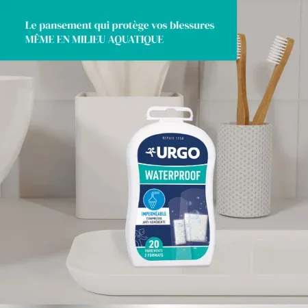 Urgo Waterproof 2 Formats 20 pansements - Univers Pharmacie