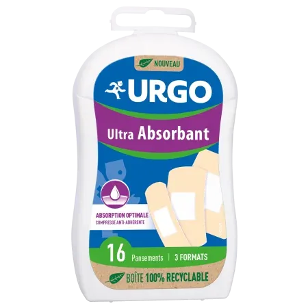 Urgo Ultra Absorbant 16 pansements - Univers Pharmacie