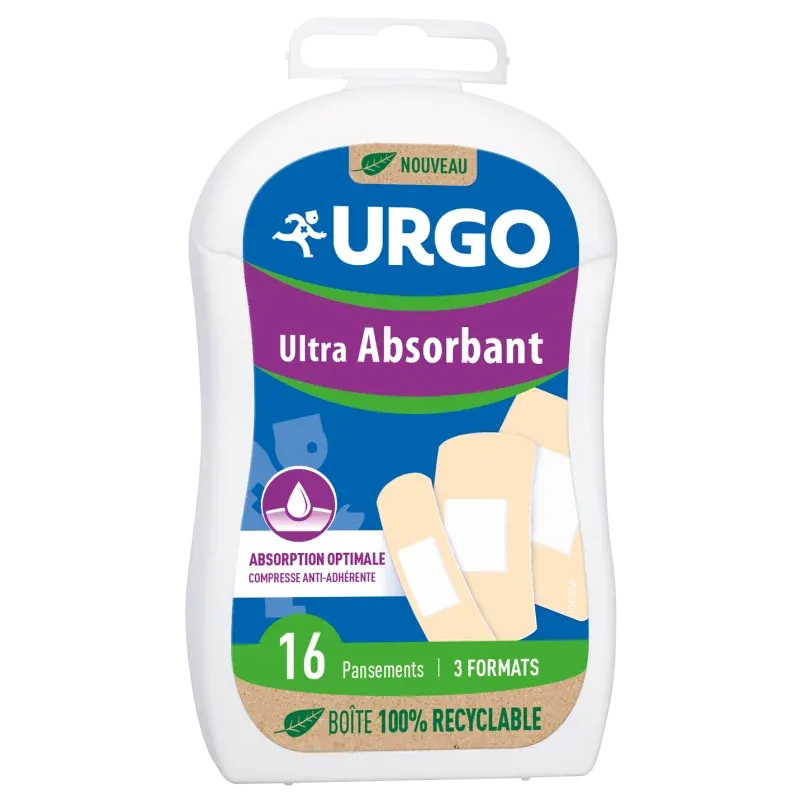 Urgo Ultra Absorbant 16 pansements - Univers Pharmacie