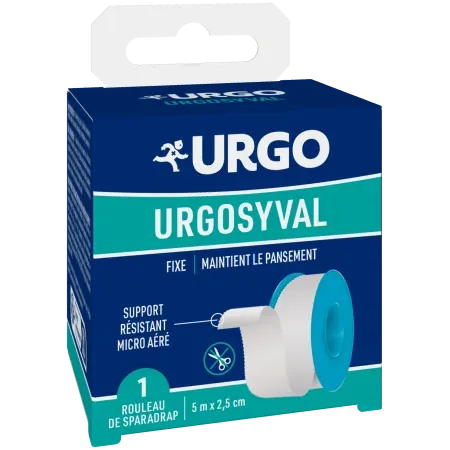 Urgo UrgoSyval Sparadrap Tissé Blanc 5mX2,5cm - Univers Pharmacie