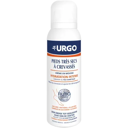 Urgo Filmomousse Pieds Très Secs à Crevassés Crème en Mousse Hydratation Intense 125ml 2 - Univers Pharmacie