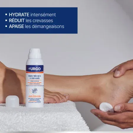 Urgo Filmomousse Pieds Très Secs à Crevassés Crème en Mousse Hydratation Intense 125ml 4 - Univers Pharmacie