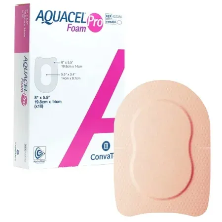 Aquacel Foam Pro Pansement Hydrocellulaire Talon 19,8X14cm 10 pièces - Univers Pharmacie
