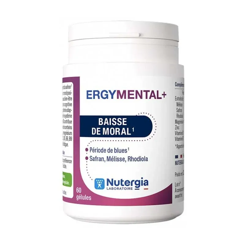 Ergymental+ Baisse de Moral 60 gélules - Univers Pharmacie