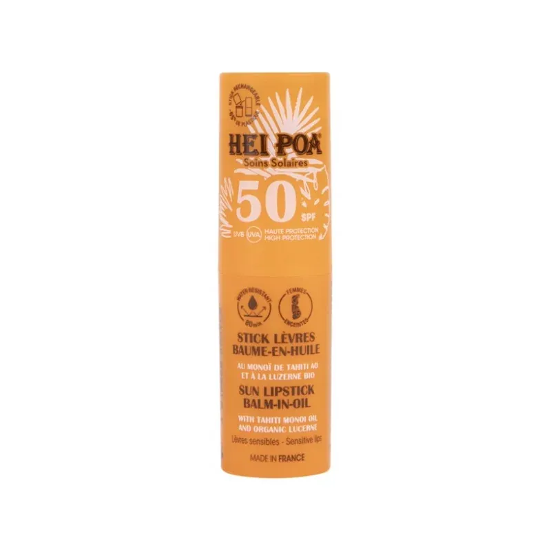 Hei Poa Stick à Lèvres Baume en Huile SPF50 4g - Univers Pharmacie