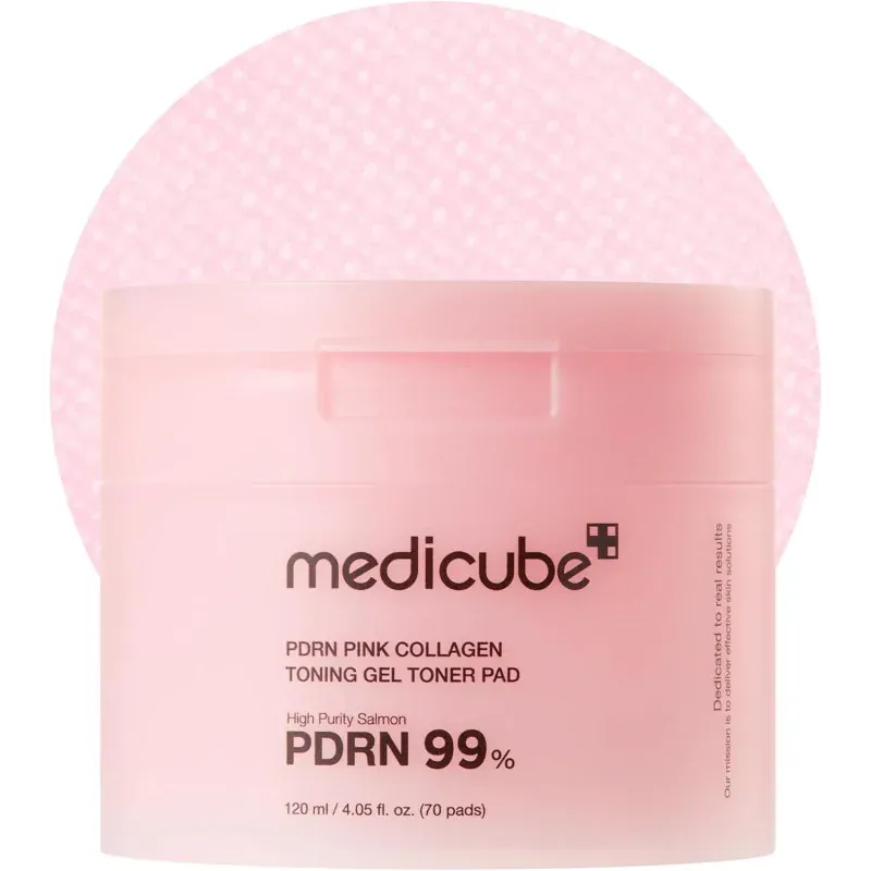 Medicube PDRN Pink Collagen Toning Gel Toner Pad 120ml - Univers Pharmacie