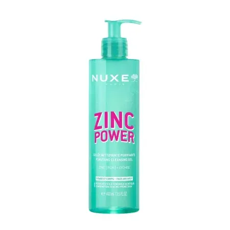 Nuxe Zinc Power Gelée Nettoyante Purifiante 400ml - Univers Pharmacie