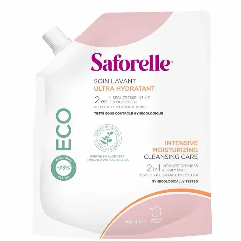 Saforelle Eco-recharge Soin Lavant Ultra Hydratant 500ml - Univers Pharmacie