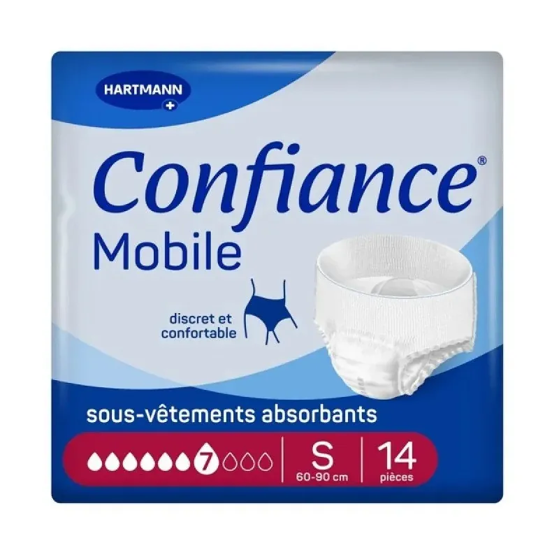 Confiance Mobile 7 gouttes Sous-vêtements Absorbants Taille S X14 - Univers Pharmacie