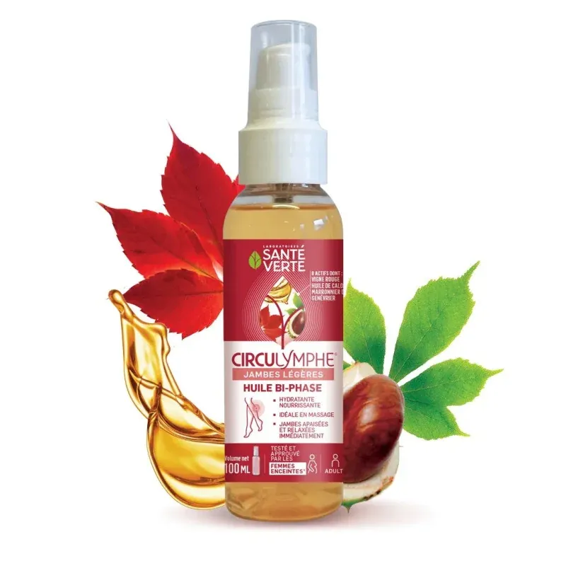 Santé Verte Circulymphe Jambes Légères Huile Bi-phase 100ml - Univers Pharmacie