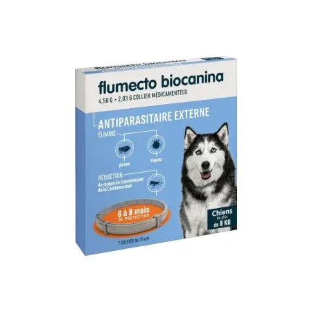 Flumecto Biocanina Moyen et Grand Chien Parasitaire Externe Collier - Univers Pharmacie