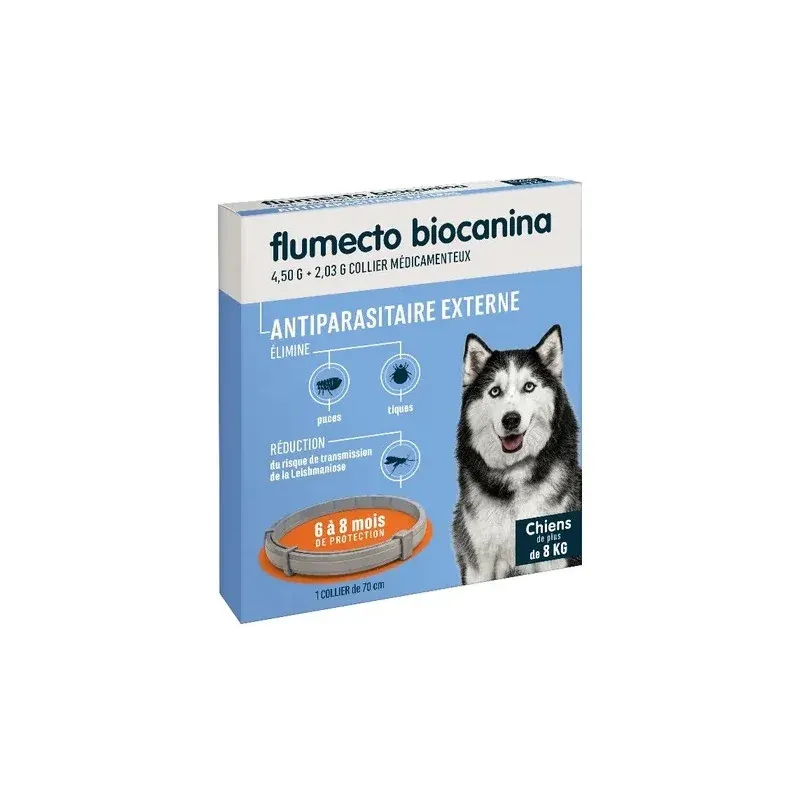 Flumecto Biocanina Moyen et Grand Chien Parasitaire Externe Collier - Univers Pharmacie
