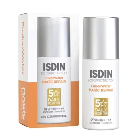 ISDIN FusionWater Magic Repair Crème Solaire SPF50 50ml - Univers Pharmacie