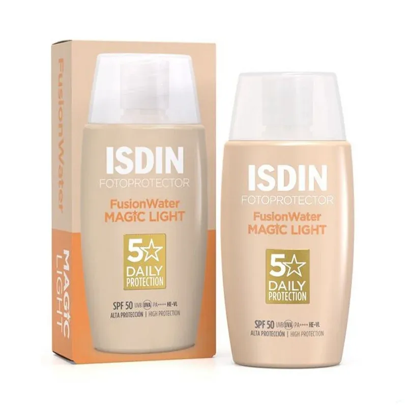 ISDIN FusionWater Magic Repair Crème Solaire SPF50 Teinte Claire 50ml - Univers Pharmacie
