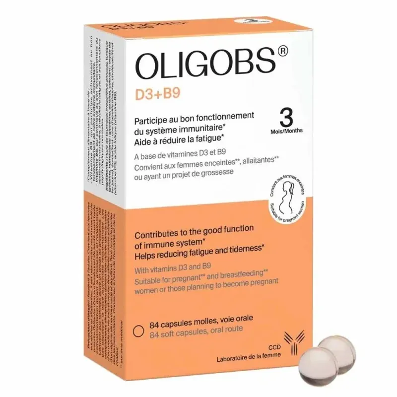 Oligobs D3+B9 84 capsules - Univers Pharmacie