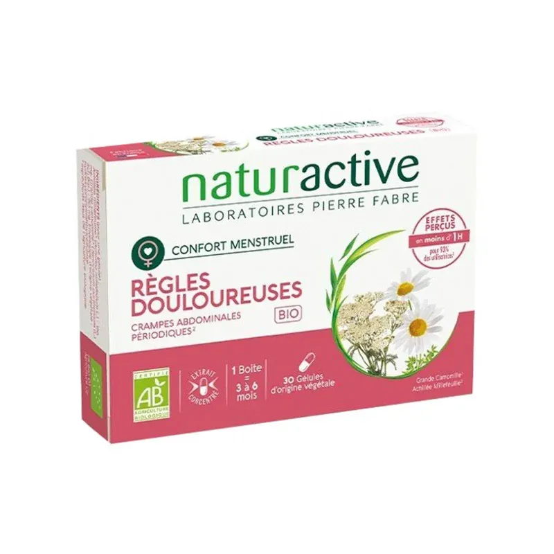 Naturactive Règles Douloureuses Bio 30 gélules - Univers Pharmacie