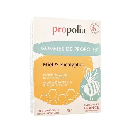 Propolia Gommes de Propolis Miel & Eucalyptus 45g - Univers Pharmacie