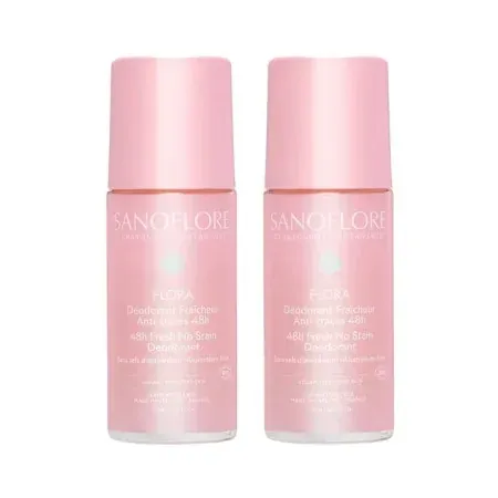 Sanoflore Flora Déodorant Fraîcheur Anti-traces 48H Bio 2X50ml - Univers Pharmacie