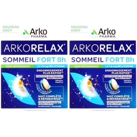 Arkopharma Arkorelax Sommeil Fort 8h 2X15 comprimés - Univers Pharmacie