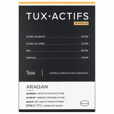 Aragan TuxActifs 20 pastilles - Univers Pharmacie