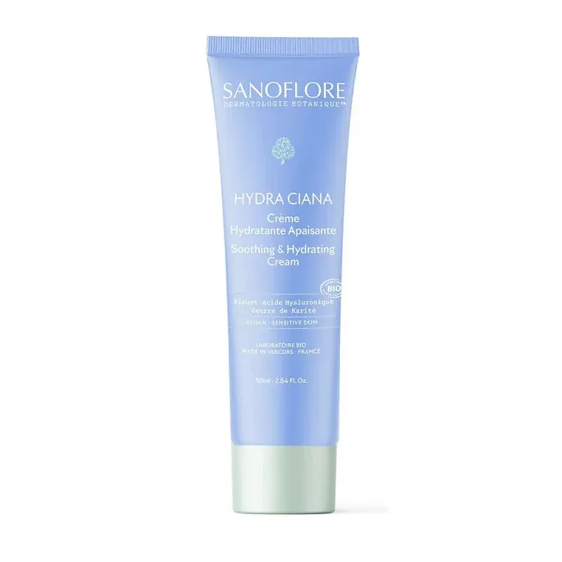 Sanoflore Hydra Ciana Crème Hydratante Apaisante Bio 50ml - Univers Pharmacie