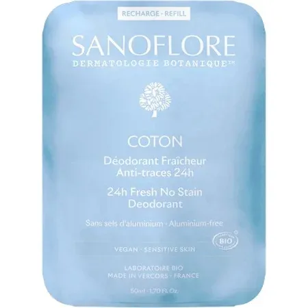 Sanoflore 24H Coton Déodorant Fraîcheur Anti-traces 24h Bio 50ml - Univers Pharmacie