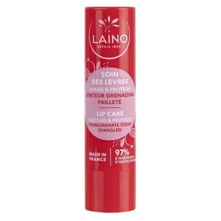 Laino Soin des Lèvres Senteur Grenadine Pailleté 4g - Univers Pharmacie