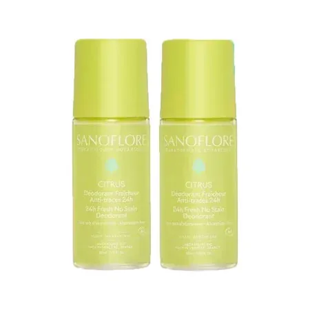 Sanoflore Déodorant Fraîcheur Anti-traces Citrus 24H 2X50ml - Univers Pharmacie