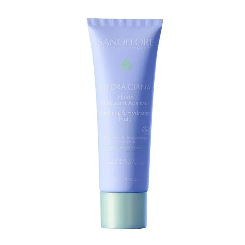 Sanoflore Hydra Ciana Fluide Hydratant Apaisant Bio 50ml - Univers Pharmacie