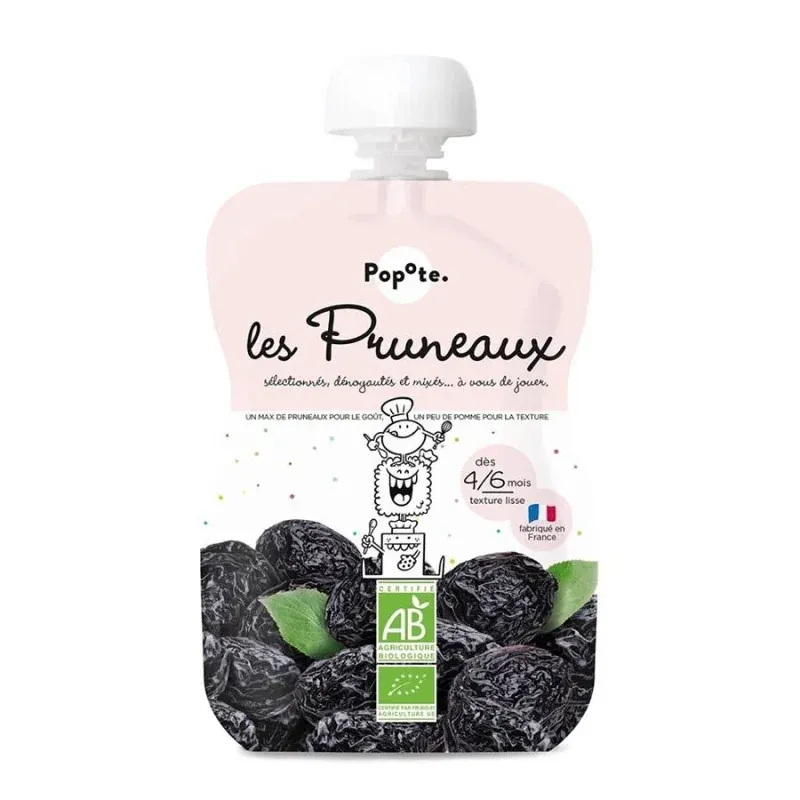 Popote Les Pruneaux Bio Purée 120g - Univers Pharmacie