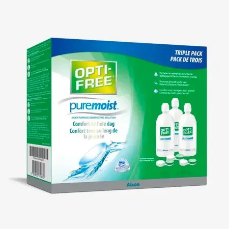 Opti-Free PureMoist Solution pour Lentilles 3X300ml - Univers Pharmacie