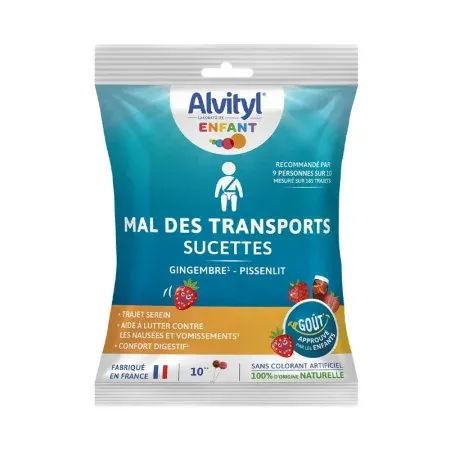 Alvityl Mal des Transports 10 sucettes - Univers Pharmacie