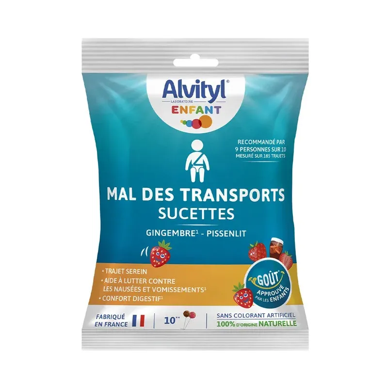 Alvityl Mal des Transports 10 sucettes - Univers Pharmacie