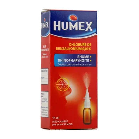 Humex Chlorure de Benzalkonium 0,04% 15ml - Univers Pharmacie