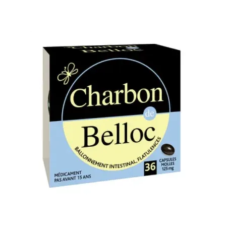 Charbon de Belloc 125mg 36 capsules - Univers Pharmacie